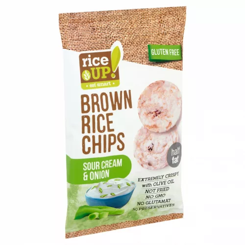 Rice Up Rizs Chips Hagymás-Tejfölös 60g /24/