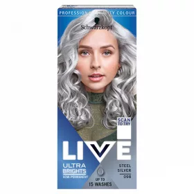 Schwarzkopf Live Color hajszínező 98 Acélos ezüst