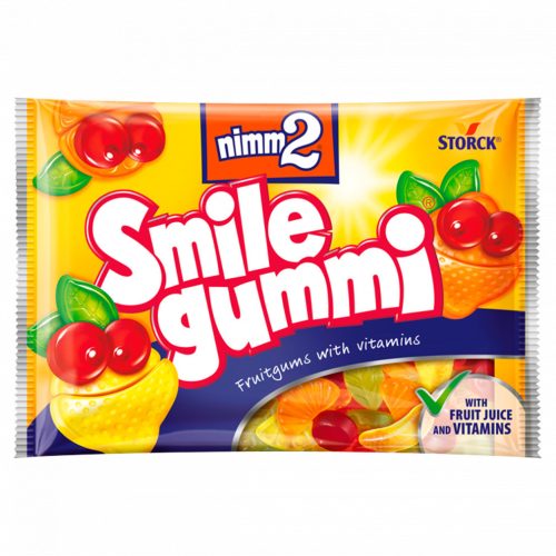 nimm2 Smilegummi vegyes gyümölcs ízű gumicukorka vitaminokkal 100 g