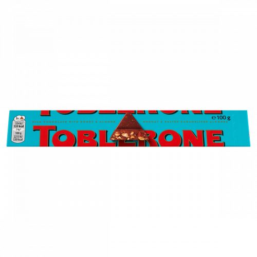 Toblerone svájci tejcsokoládé sózott, karamellizált mandulával, mézzel és mandulanugáttal 100 g