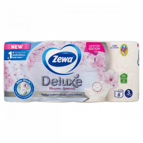 Zewa Deluxe Blossom Moments toalettpapír 3 rétegű 8 tekercs