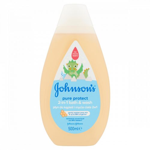 JOHNSON'S® Pure Protect 2 az 1-ben fürdető és tusfürdő gyermekeknek 500 ml