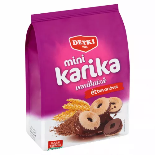 Detki Mini Karika vaníliaízű teasütemény ét 150g /12/ ZACSKÓS