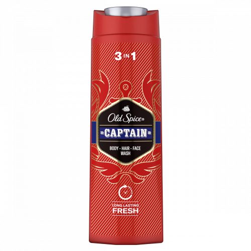 Old Spice Captain Férfi Sampon és Tusfürdő, Hosszan Tartó Frissesség, 400 ml