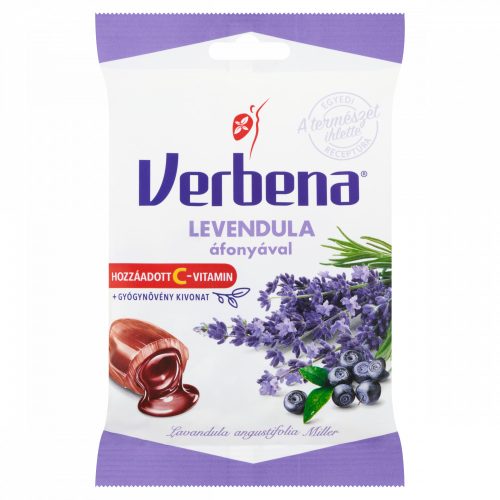 Verbena töltött keménycukorka levendulával, áfonyával és C-vitaminnal 60 g