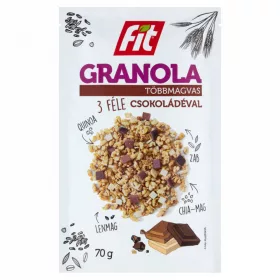   FIT reggeli GRANOLA többmagvas 3 féle csokoládéval 70g /15/