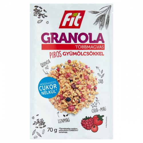 Fit többmagvas granola piros gyümölcsökkel 70 g