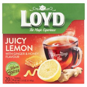   Loyd Juicy Lemon citrom, gyömbér és méz ízű gyümölcstea 20 filter 40 g