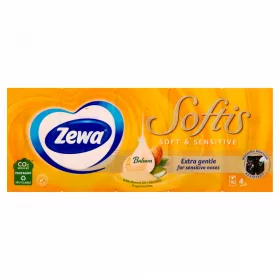 Zewa Softis 4 rétegű papírzsebkendő Soft&Sensitive 10x9