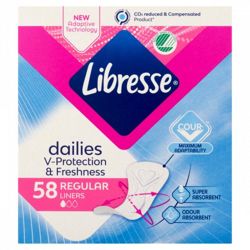 Libresse Dailies V-Protection & Freshness Regular tisztasági betét 58 db