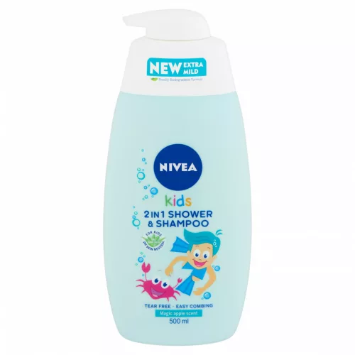 Nivea Kids tusfürdő&sampon 500ml fiú