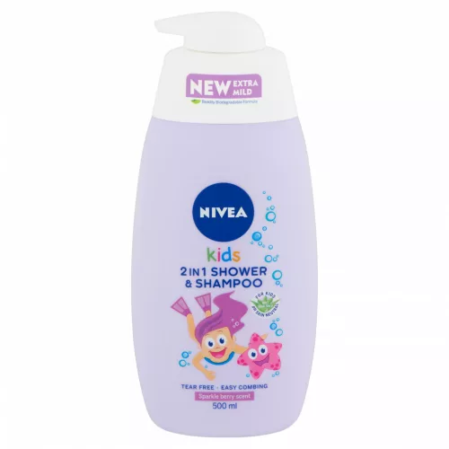 Nivea Kids tusfürdő&sampon 500ml lány