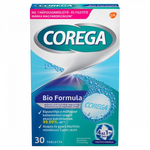 Corega Bio Formula műfogsortisztító tabletta 30 db