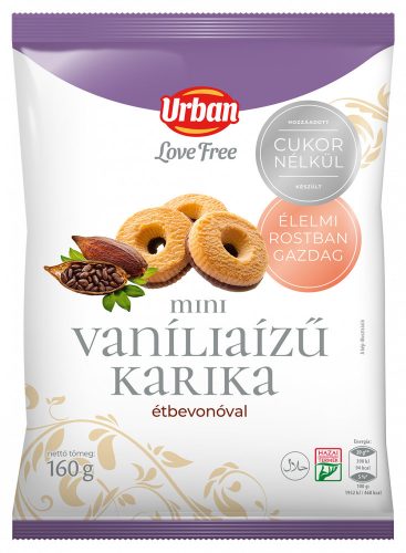 Urbán Mini vaníliás karika (hozz.cuk.nélkül) 160g