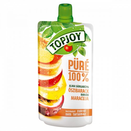 Topjoy 100% alma-sárgarépa-őszibarack-banán-maracuja püré 120 g