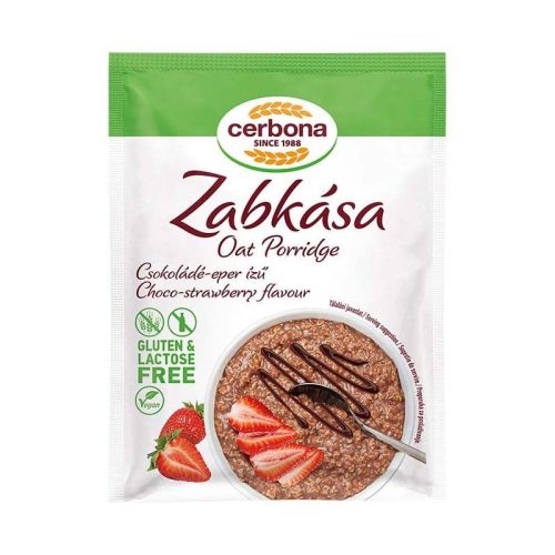 Cerbona Zabkása GM Csokoládé-eper gluténm., laktózm, 50g