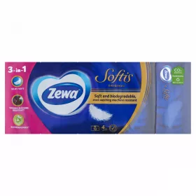 Zewa Softis 4 rét. papírzsebkendő Normal 10x9db