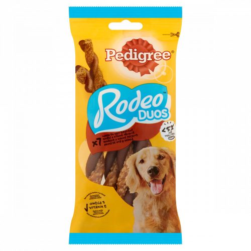 Pedigree Rodeo Duos marha és sajt ízesítésű kiegészítő állateledel felnőtt kutyák számára 7 db 123 g