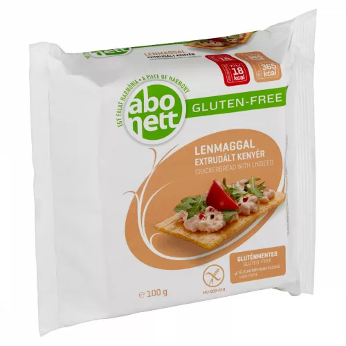 Abonett extrudált kenyér lenmaggal gluténm.100g