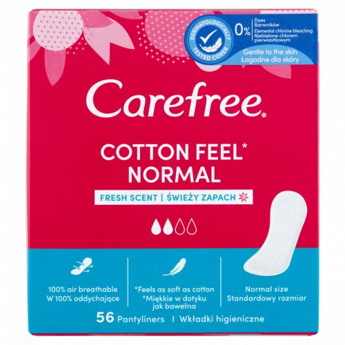 Carefree Cotton Feel tisztasági betét friss illattal 56 db