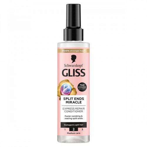 Gliss Split Ends Miracle Express Repair hajbalzsam ionic komplex-szel + szőlőmag olajjal 200 ml