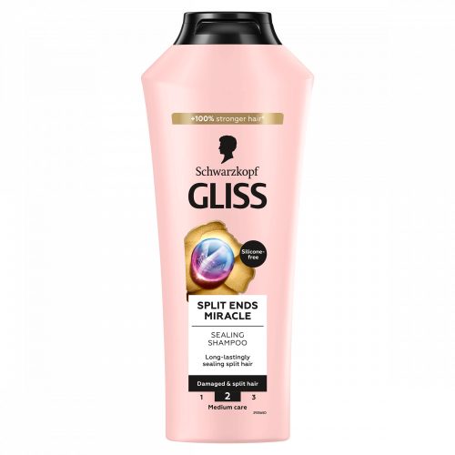 Gliss Split Ends Miracle sampon iconic komplex-szel és szőlőmag olajjal 400 ml