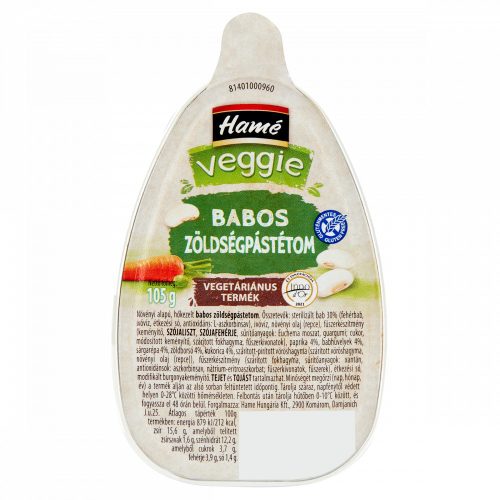 Hamé Veggie babos zöldségpástétom 105 g