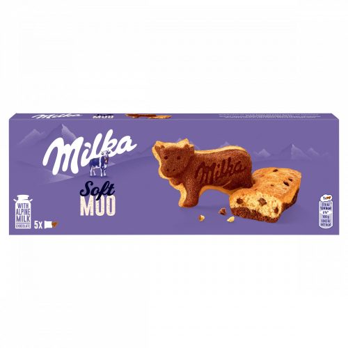 Milka Soft Moo sütemény tejcsokoládé darabokkal 5 x 28 g (140 g) 