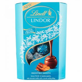  Lindor Salted Caramel cornet sóskaramellás csok.golyók díszdob. 200g