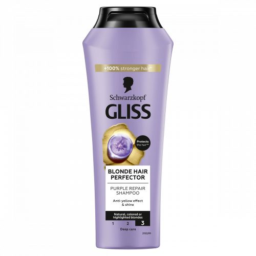 Gliss Blonde Perfector hamvasító sampon 250 ml 