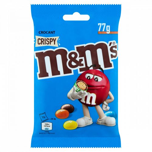 M&M's tejcsokoládés drazsé cukorbevonattal és ropogós rizzsel a közepén 77 g