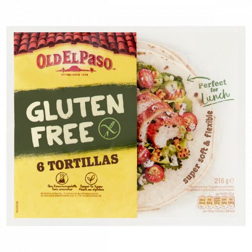 Old El Paso gluténmentes tortilla lepények 6 x 36 g (216 g)