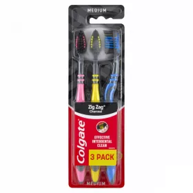 Colgate fogkefe ZigZag Charcoal trio 3db