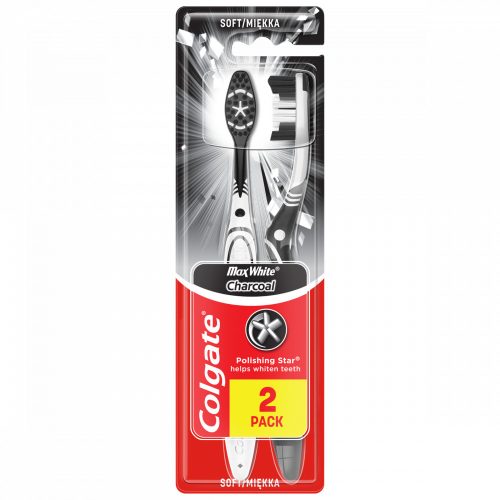 Colgate Max White Charcoal lágy fogkefe 2 db