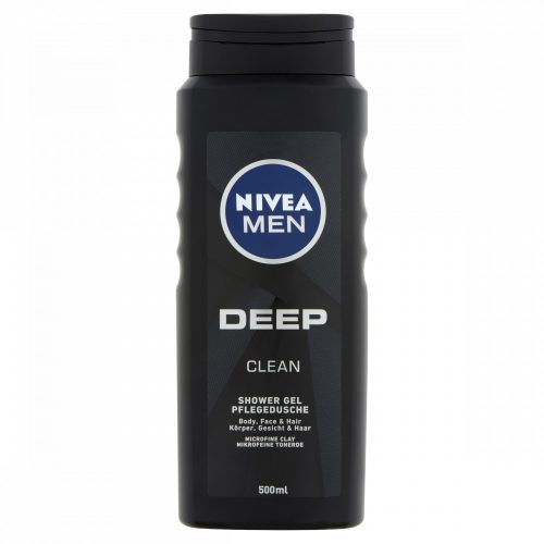 NIVEA MEN Deep Clean tusfürdő tusoláshoz, arc- és hajmosáshoz 500 ml