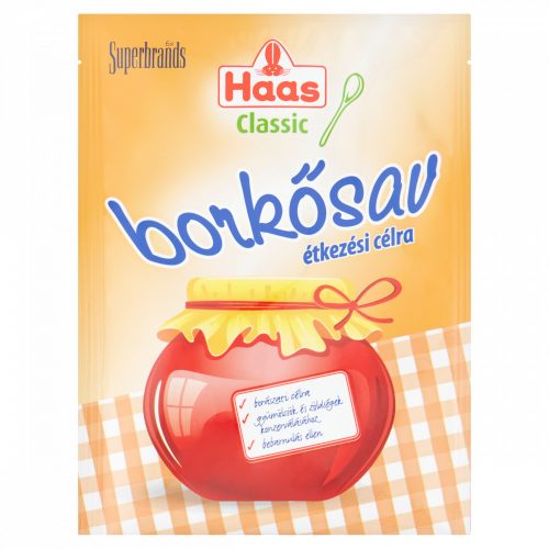 Haas Classic borkősav étkezési célra 15 g