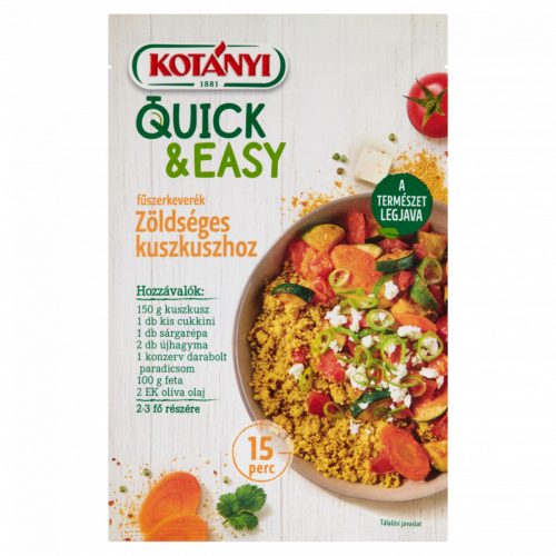 Kotányi Quick & Easy fűszerkeverék zöldséges kuszkuszhoz 20 g