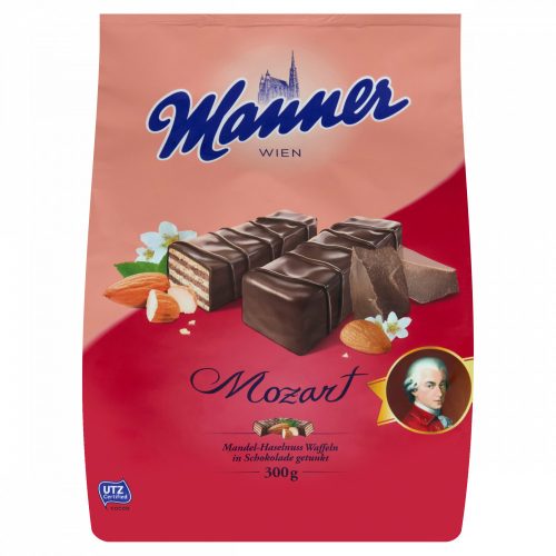 Manner Mozart ostyaszeletek mandulás-mogyorókrémes töltelékkel étcsokoládéval bevonva 300 g