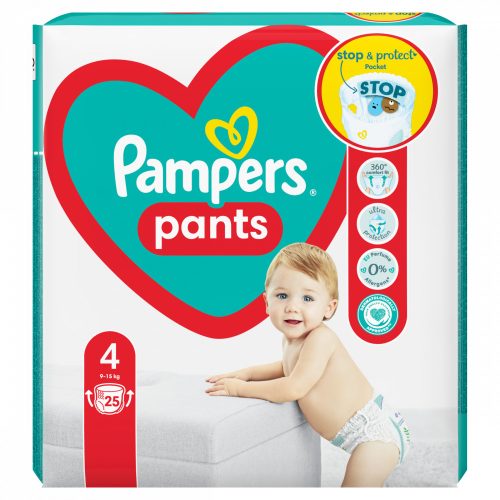 Pampers Pants Bugyipelenka, Méret: 4, 25 db pelenka, 9kg-15kg