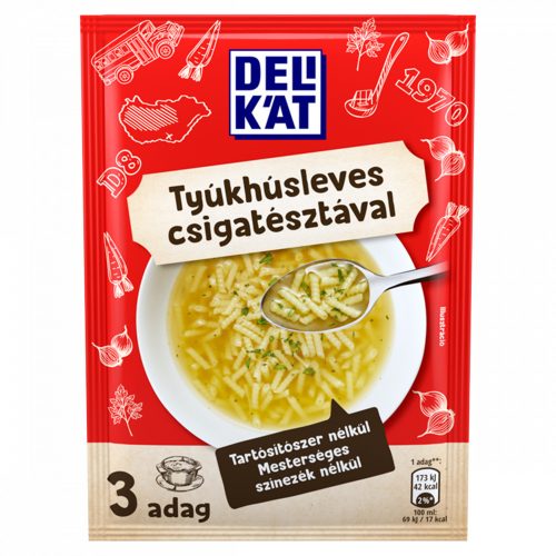 Delikát tyúkhúsleves csigatésztával 40 g