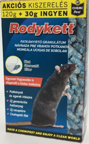 Rodykett Patkányírtó granulát 120g+30g K