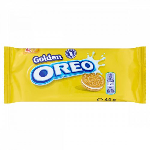 Oreo Golden vaníliaízű töltelékkel töltött keksz 44 g