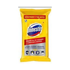 Domestos fert. törlőkendő 100db Lemon