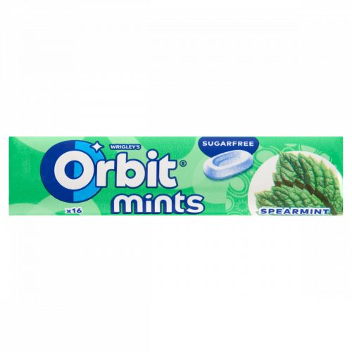 Orbit Mints Spearmint mentaízű cukormentes töltetlen keménycukorka édesítőszerrel 28 g