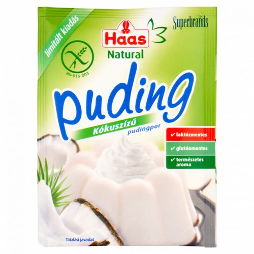 Haas Natural kókuszízű pudingpor 40 g