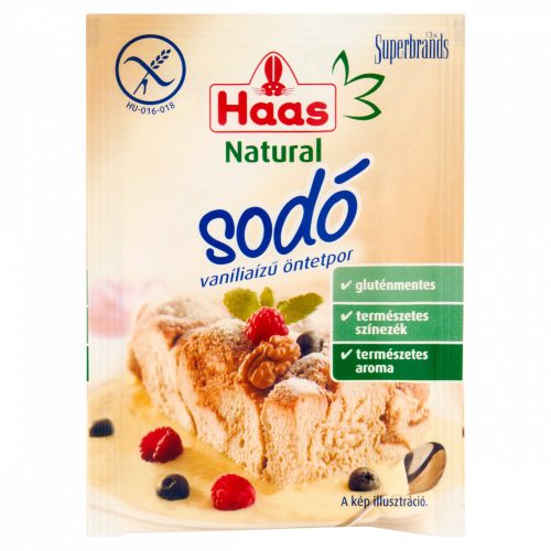 Haas Natural sodó vaníliaízű öntetpor 15 g