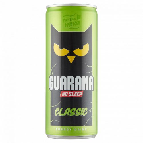 Guarana No Sleep Classic tuttifrutti ízű, szénsavas, alkoholmentes ital 250 ml