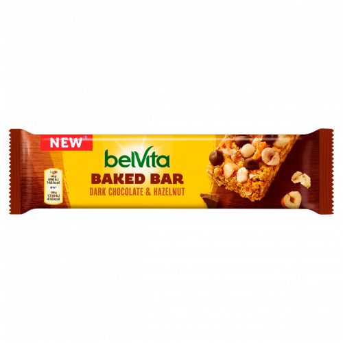 Belvita Baked Bar gabonás szelet csokoládédarabokkal és mogyoróval 40 g 