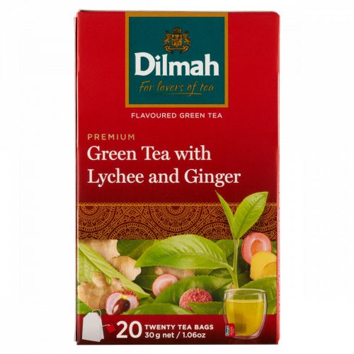 Dilmah filteres zöld tea gyömbér és licsi aromával 20 filter 30 g