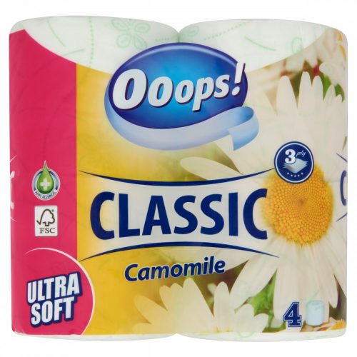 Ooops! Classic Camomile toalettpapír 3 rétegű 4 tekercs